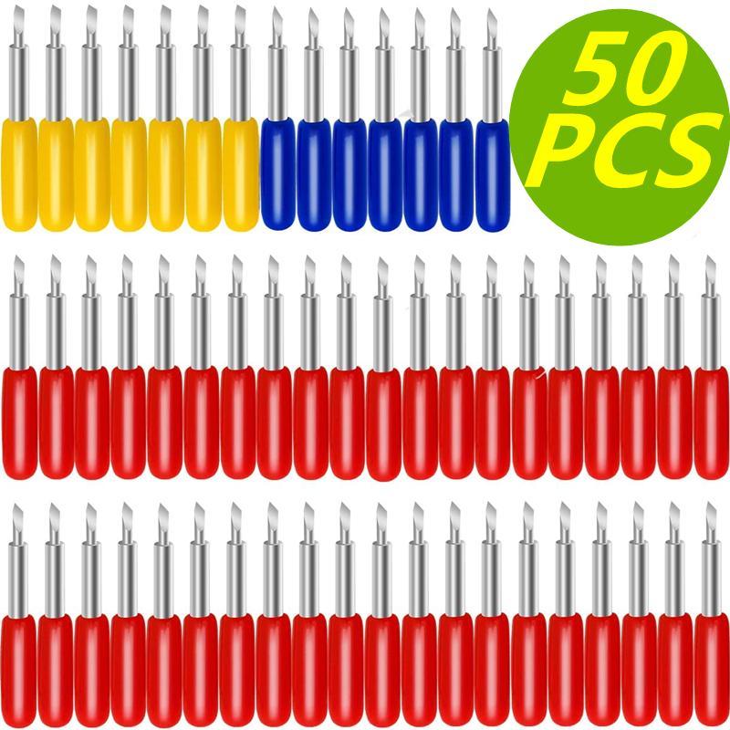 Cuchillas de repuesto para Plotter Roland Cricut, cuchillas de corte para herramientas eléctricas, Plotter de corte, 30/45/60 grados, 50 Uds.
