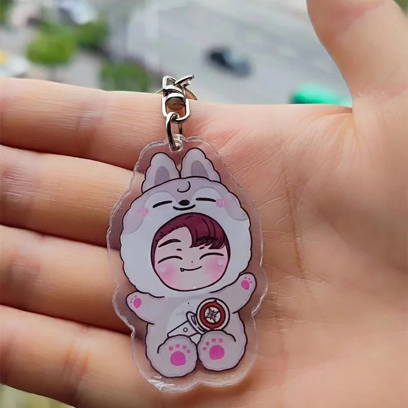 แฟชั่นอะนิเมะพวงกุญแจผู้หญิงผู้ชาย Key CHAIN การ์ตูนคู่ด้านจี้ผู้ถือเครื่องประดับอะคริลิคสําหรับของขวัญวันเกิดเด็ก