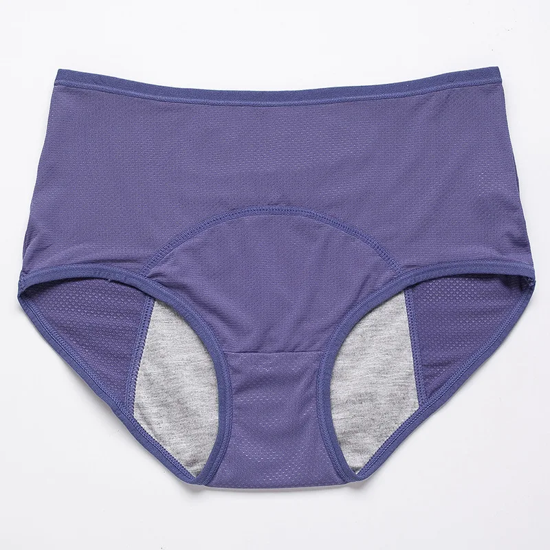 1 Uds. Calzoncillos fisiológicos para mujer, bragas menstruales para niña, bragas a prueba de fugas, ropa interior de seda helada de cintura media
