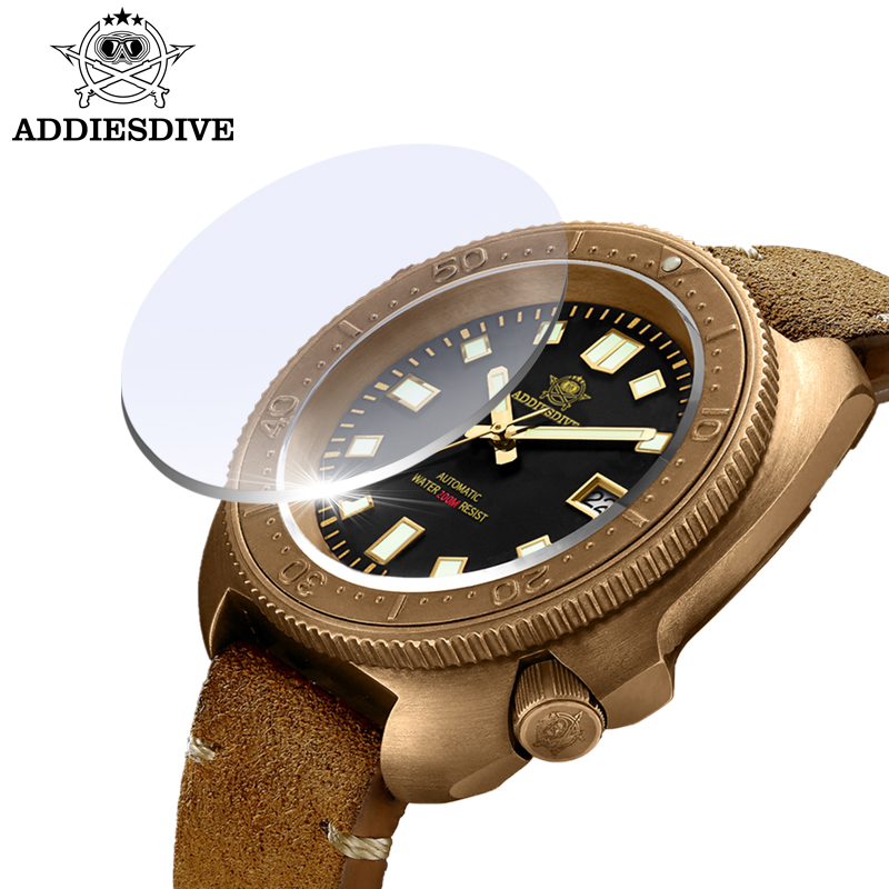 ADDIESDIVE-reloj mecánico automático para hombre, superluminoso cronógrafo de cristal de zafiro, resistente al agua, 20Bar, C3, CUSN8