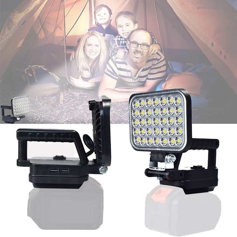 3/4/5/8 in Lithium Battery Working Light LED Floodlight Flashlight Suitable For Makita14.4-20V BL1830 BL1840 Carry Handles Lamp