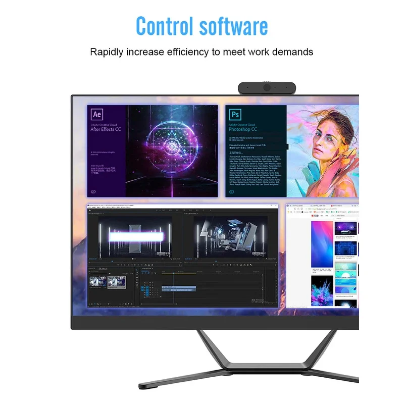 ราคาถูก AIO I3 I5 I7 All-in-one Barebone ชุดคอมพิวเตอร์เดสก์ท็อปขาตั้ง MINI แผง Monoblock All In One PC 21.5