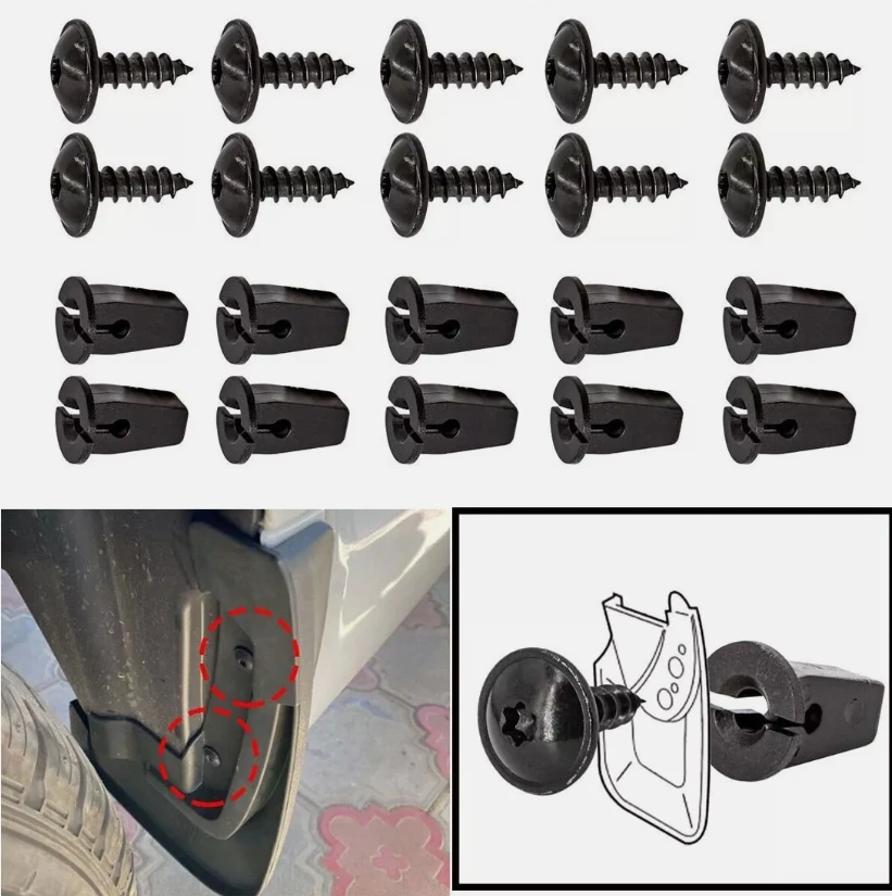 10 Pairs Fender Chassis Trim Mounting Bolts For Vw Torx Screw Bolt Bumper Arch Mud Flaps Splash Guards Undertray Trim Fixing