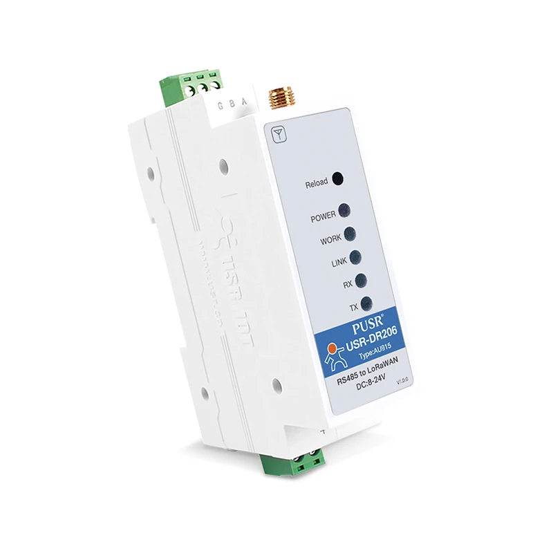 PUSR DIN-Schiene Seriell RS485 zu LoRaWAN Konverter LORaWAN Endknoten Konfiguration Utility Stabile und zuverlässige Daten USR-DR206