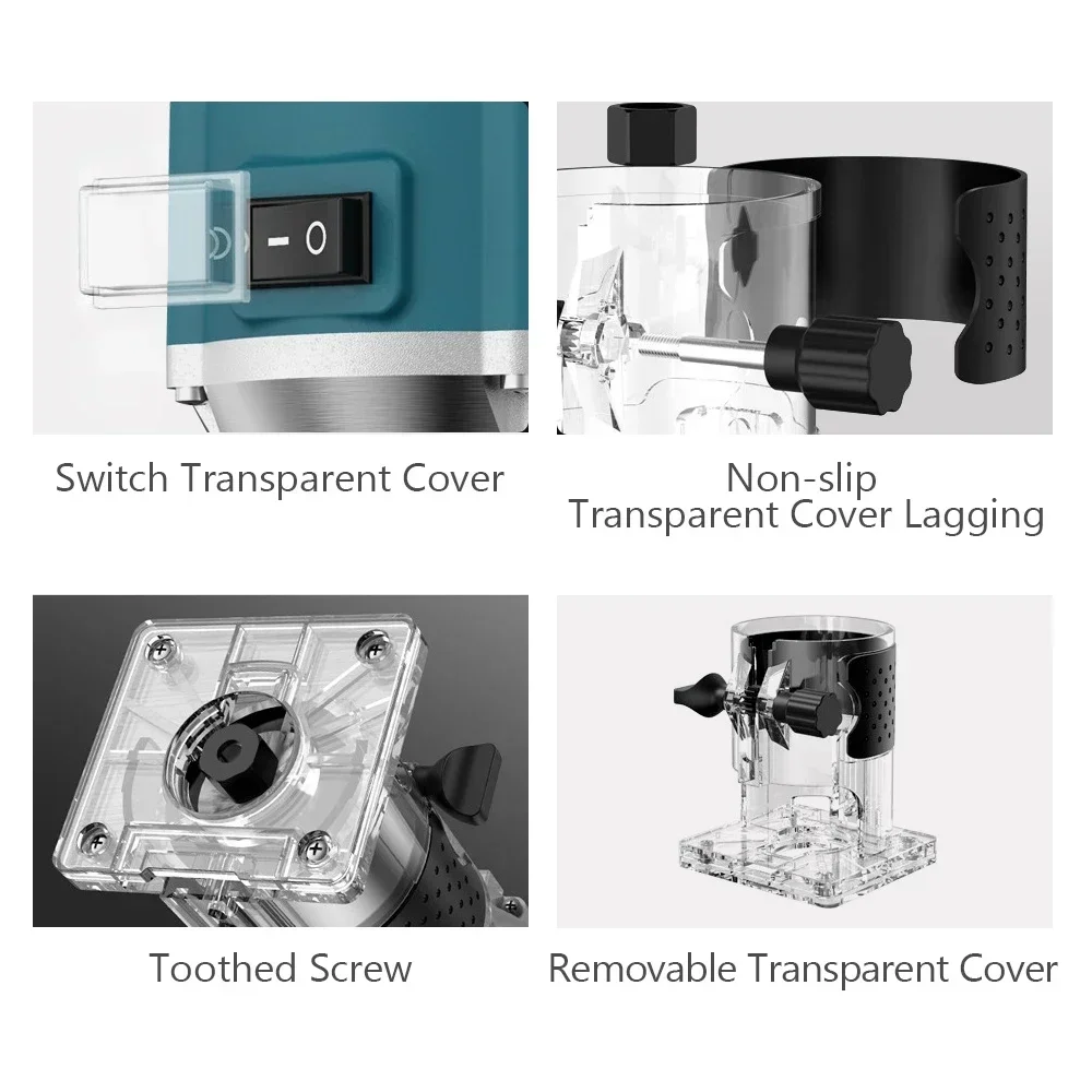 Электрический обрезной станок, 6 скоростей, 800 Вт, 30000 об./мин.