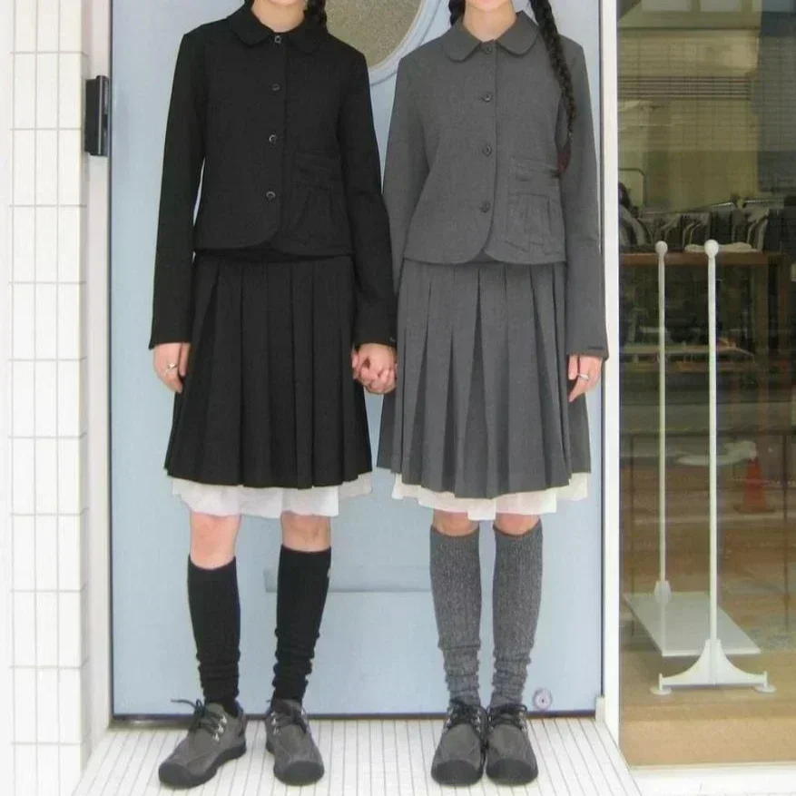 KUSAHIKI Gonne corte a trapezio finte in due pezzi a vita alta Mezza gonna versatile coreana alla moda Mujer Fadas
