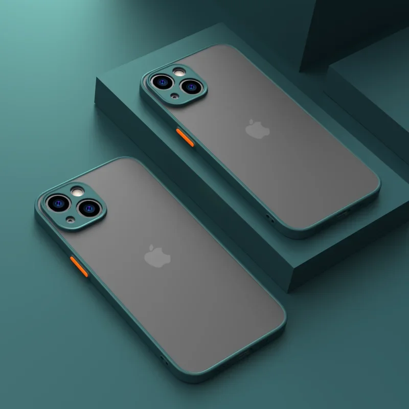ใหม่เกราะกันชนกันกระแทกสําหรับiPhone 15 11 12 13 Mini 14 Pro XR X Xs Max Plusซิลิโคนปกแข็งCapa