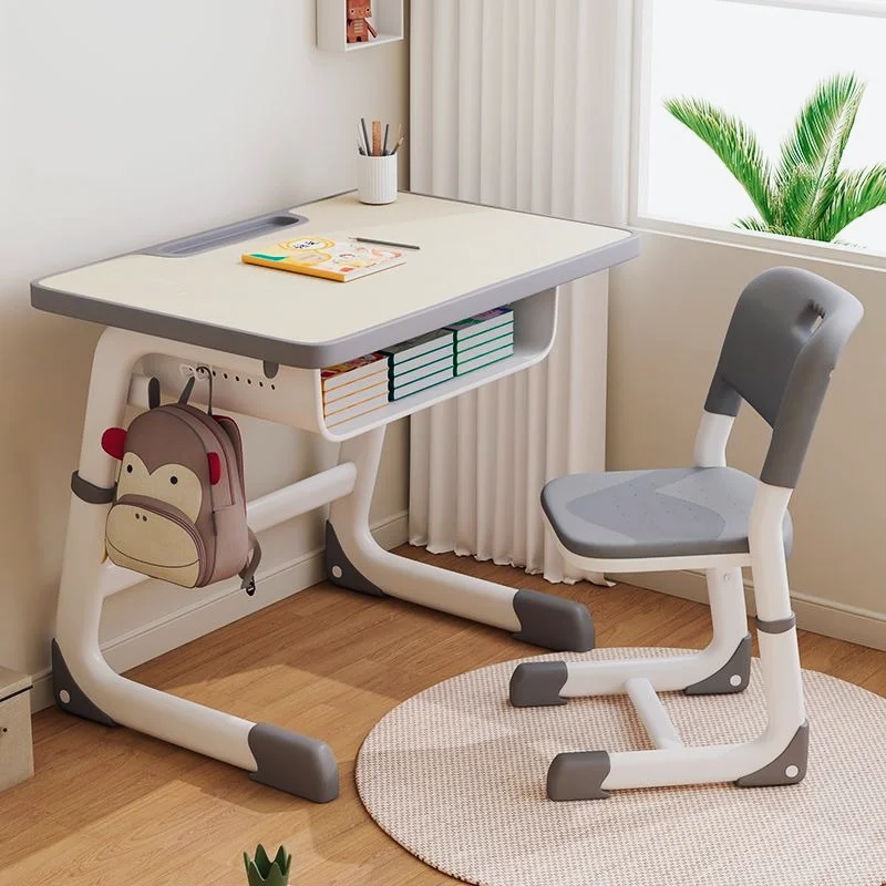 School Desks and Chairs Children's Study Tables Small Household Homework Desks Set Adjustable Primary School Student Tables