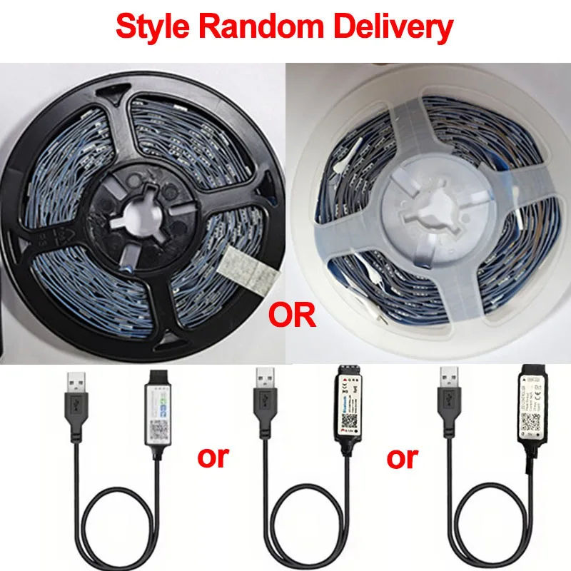 Tira de luces LED RGB con Bluetooth inteligente, lámpara de diodo Flexible remoto de 24 teclas, cinta SMD 5050 30LEDs/M para decoración del hogar y habitación, retroiluminación de TV