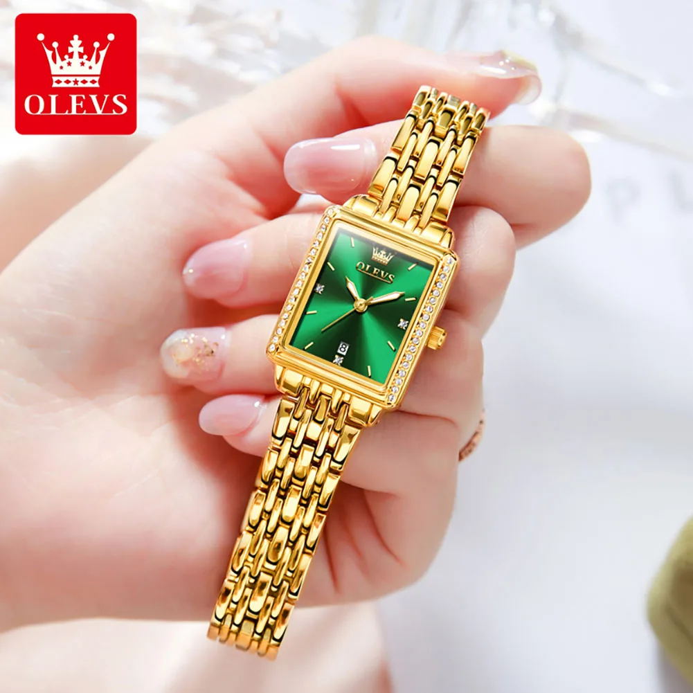 OLEVS 9995 Elegant ควอตซ์สุภาพสตรีนาฬิกาข้อมือ Auto Date แบรนด์เดิมนาฬิกาผู้หญิงหรูหรานาฬิกากันน้ํา 2025