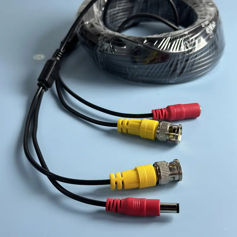 5-30M BNC + DC Conector 2 em 1 BNC CCTV Cabo coaxial de alimentação de vídeo Cabo de câmeras AHD para sistema DVR