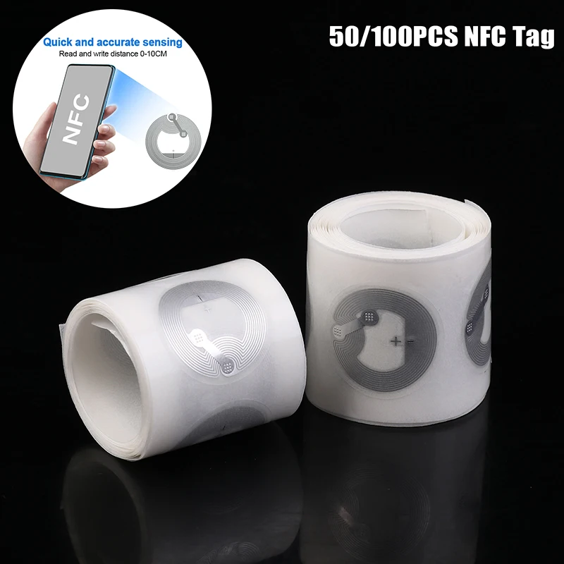 50/100 Stuks Nfc Tags Nfc215 Chip Label Stickers RFID Elektronische Label Stickers Voor Toegangscontrole Smart Key Herschrijfbare