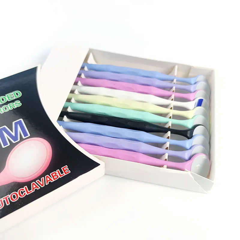 歯科用両面口腔ミラー,歯科治療用レンズ,証拠ツール,防曇調査ツール,ステンレス鋼,134 ℃,ボックスあたり10個