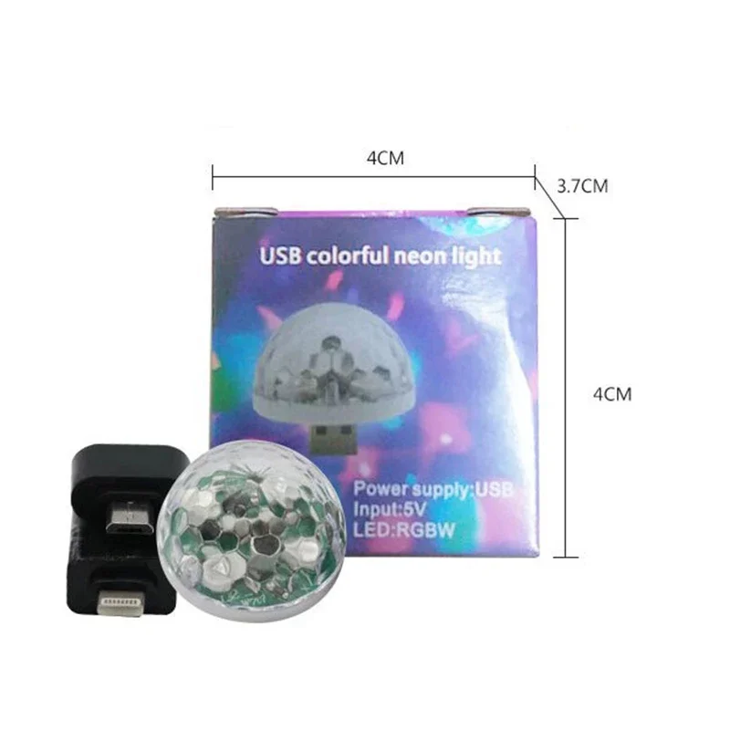 USB ไฟเวที Mini LED บรรยากาศแสงเวที DJ Disco Ball โคมไฟในร่ม Home Party USB ไปยัง Apple โทรศัพท์ Android Disco Light