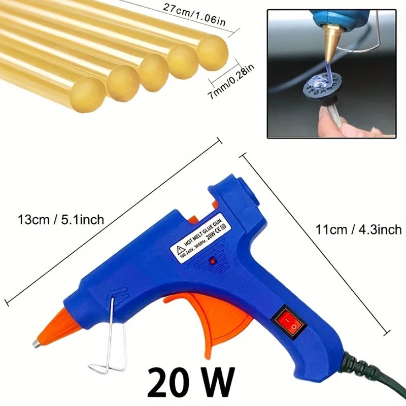 Ferramentas de reparo de amassados sem pintura, kit de reparo de amassados para carroceria de carro, extrator de amassados com cola, remoção de abas