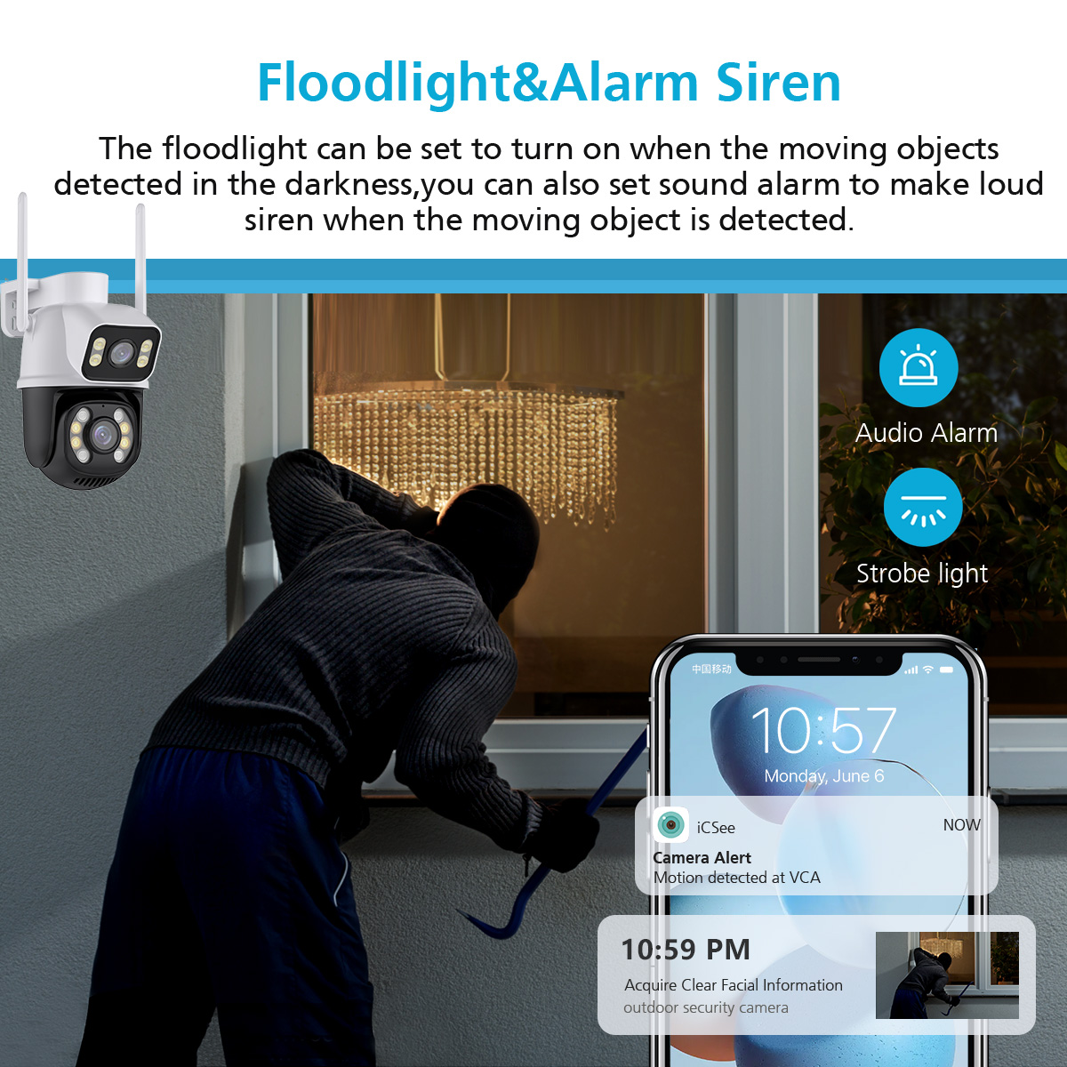 Hiseeu 4K 8MP PTZ WIFI Camera Dual Lens Dual Screen IP Camera Outdoor Auto Tracking Security Protection CCTV Surveillance ICSee