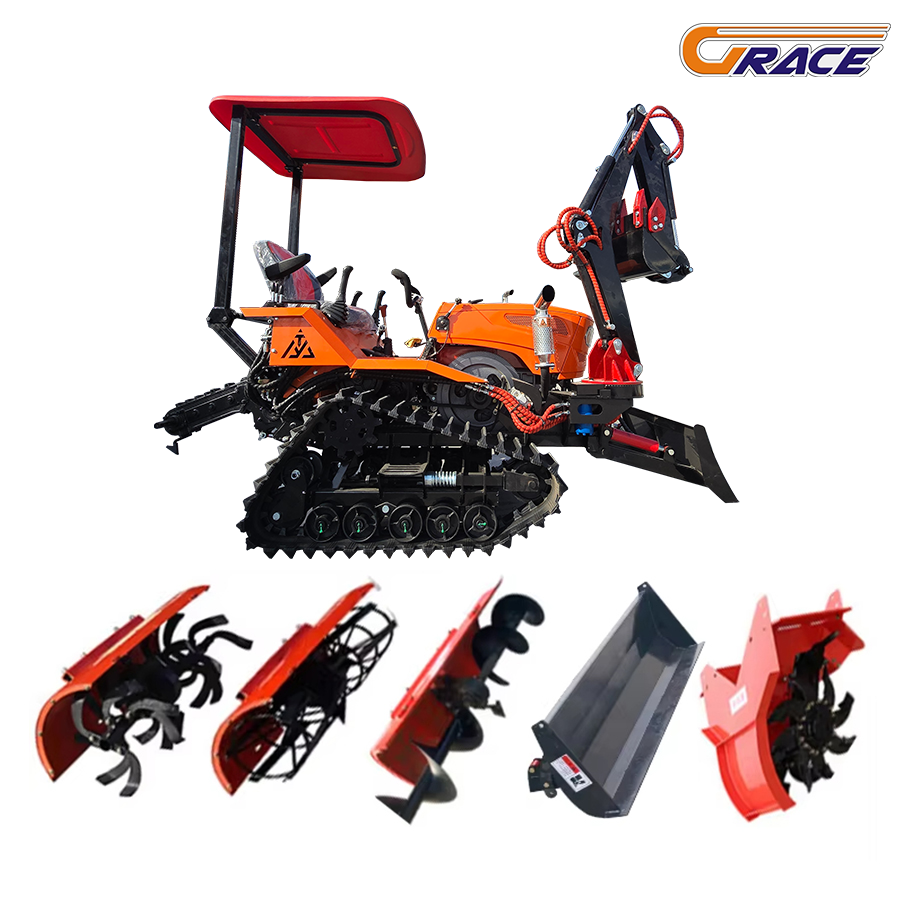 Kortingsprijs Mini 25 pk 35 pk Diesel Power Tiller Cultivators Landbouw Landbouwmachine Rupstrekker