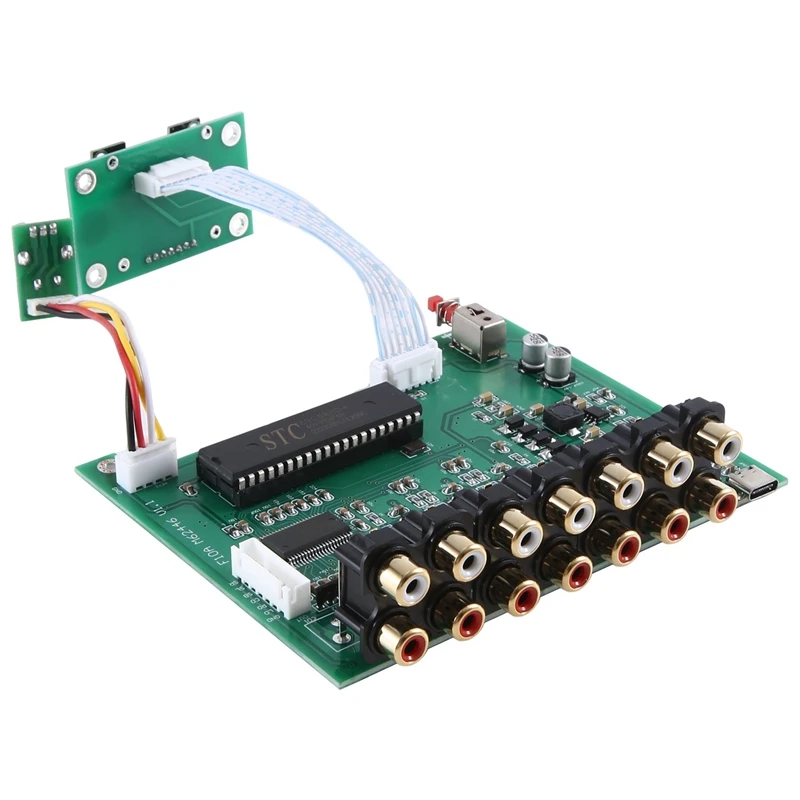 Dlhifi F11 M62446 Preamp 5.1 6 Channel Fully Independence Remote Control OLED Display For Hifi Amplifier DAC Durable