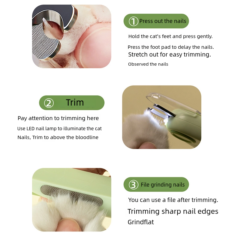 ペットの爪切り猫 LED ライト血行爪切り犬の爪切り猫と犬の用品アクセサリー