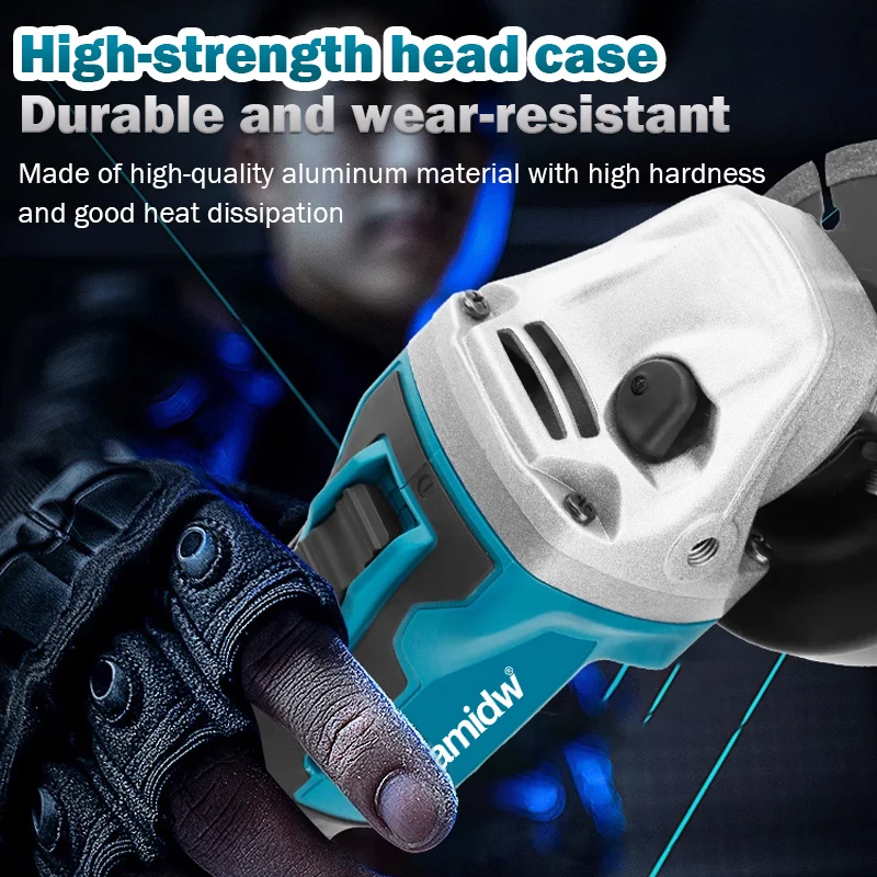 For Makita DGA404 18V 125/100mm Brushless Lithium Electric Angle Grinder Rechargeable Cutting Machine Polishing Machine