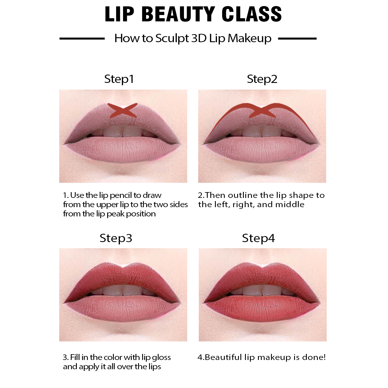 누드 매트 립스틱 펜슬, 오래 지속되는 방수 립 펜슬, 고색소 립 라이너, 립 메이크업 도구, 14 색