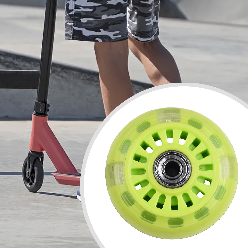 Flash Wheel Mute Wheel Kinderen Scooter Wiel Knipperende Verlichting Wiel 80MM PU Wiel Voor Kinderen Mini Scooter Licht Auto speelgoed