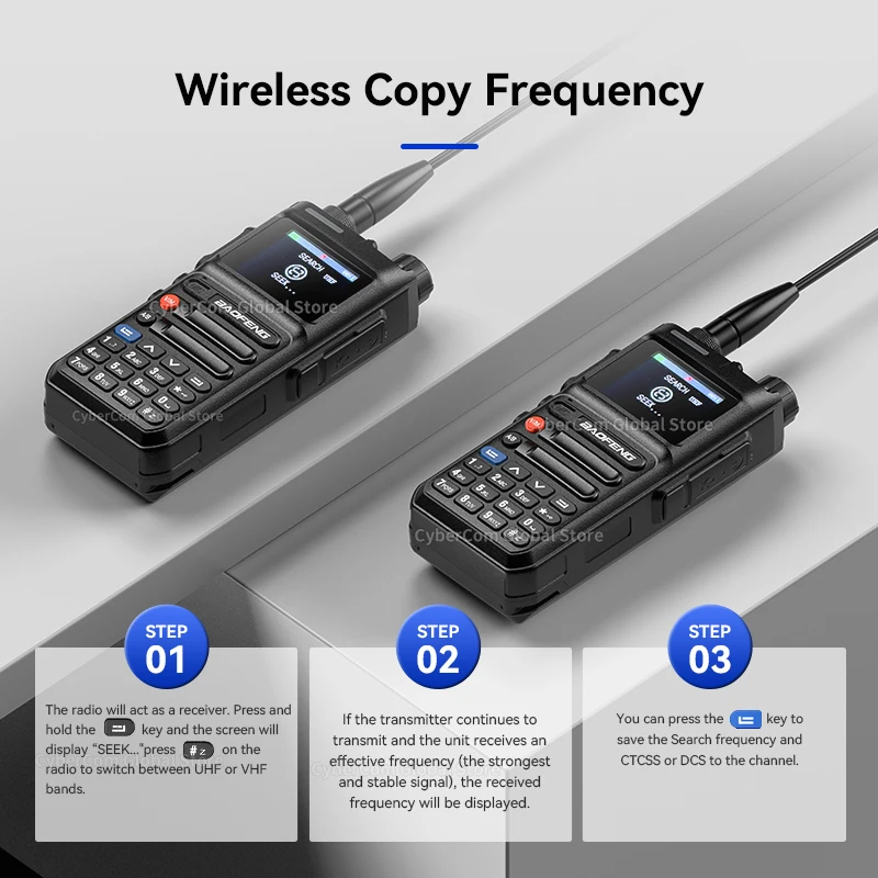 Baofeng UV-26 Walkie Talkie GPS Multi Band Bluetooth การบันทึก AM FM ไร้สายสําเนาความถี่ Type-C Long Range Two Way Ham วิทยุ
