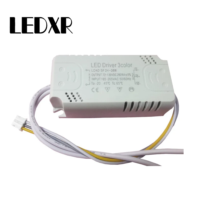 LED Lampu Langit-langit Driver 8-24w18W24W36W Variabel Cahaya Segmentasi Dua Warna Arus Konstan Driver Catu Daya