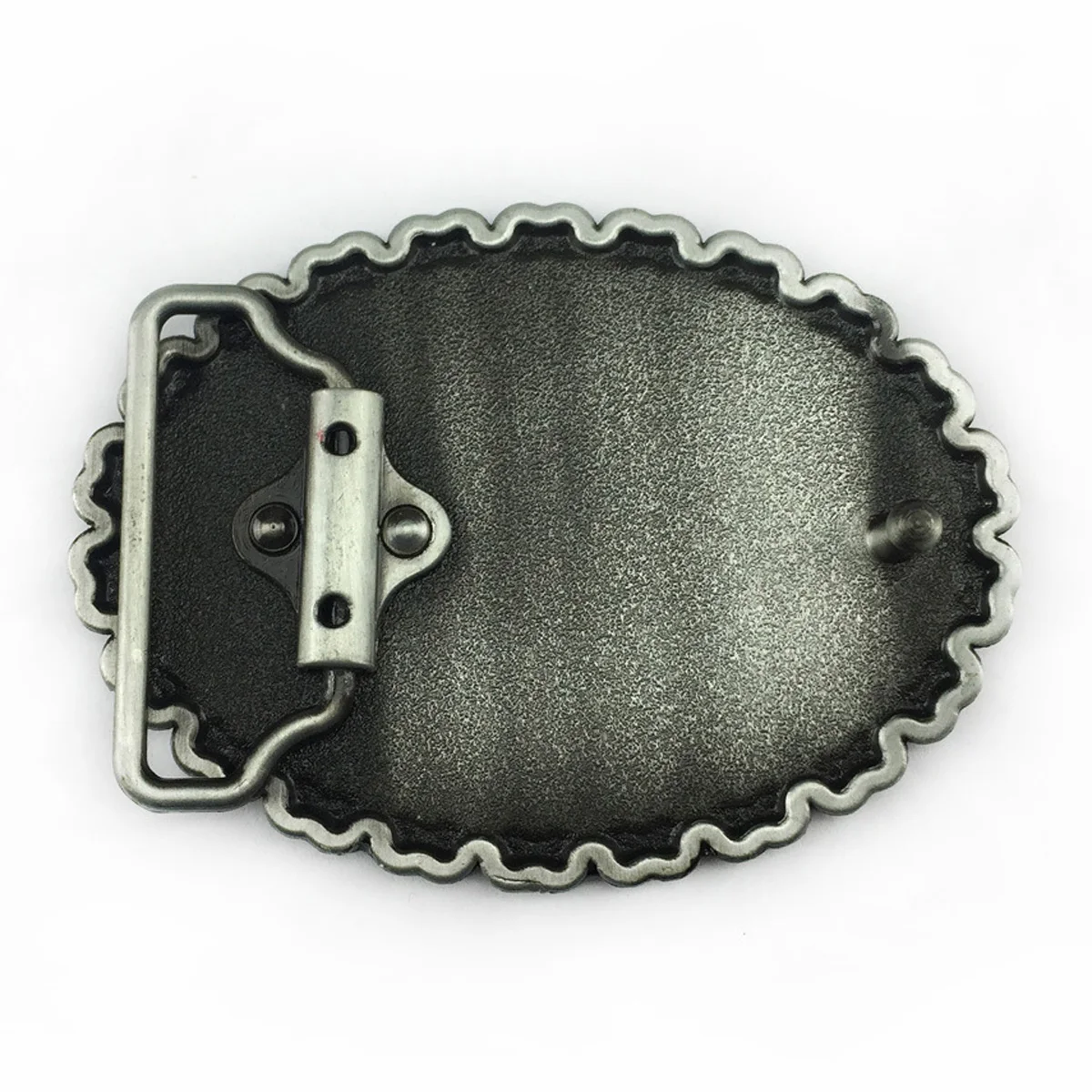 Hebilla de cinturón con borde de cadena liso indio ovalado informal vintage para hombres vaqueros occidentales