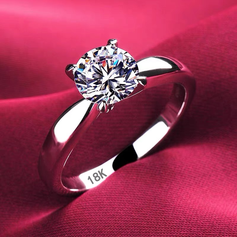 証明書付き高級ソリッド 925 シルバーリング高品質ジルコンディアマント結婚指輪婚約指輪ギフトジュエリー女性のための