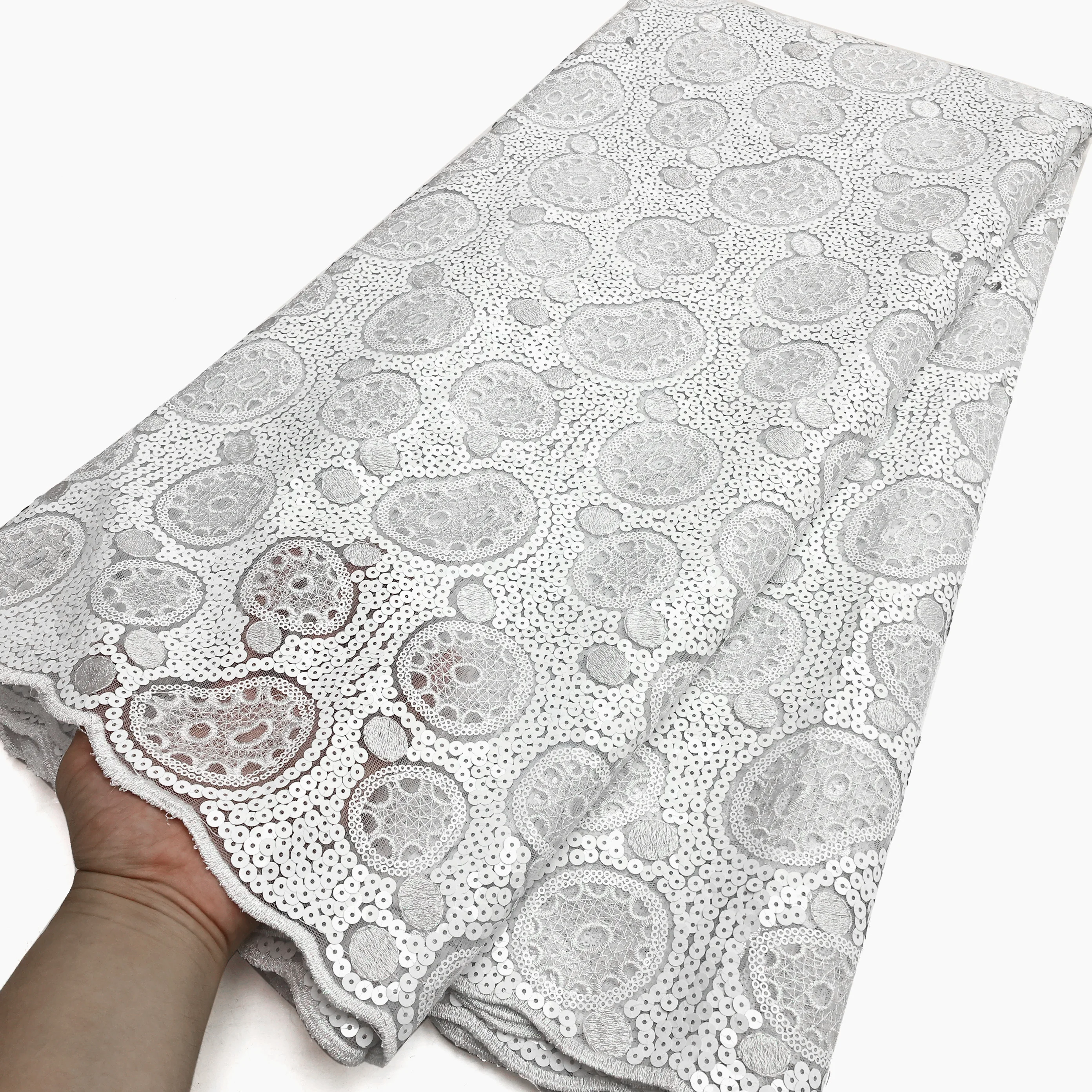 Pgc rosa Guipure Cord Spitzens toff hochwertige Original Pailletten Tüll Stickerei Mesh Spitzen material für Brasilien Luxus Party kleid