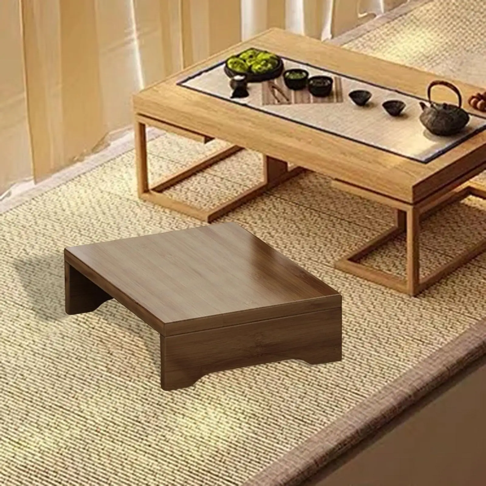 Banqueta baixa apoio para os pés decoração versátil rústico economia de espaço tatami cadeira cama passo fezes para casa cozinha quarto sentado entrada