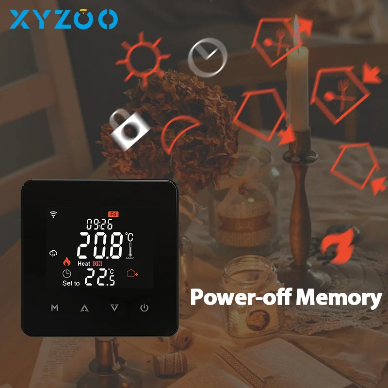 Termostato de calefacción de suelo eléctrico/agua WiFi, controlador de temperatura de caldera de Gas, aplicación Tuya/Smart Life, Alexa, Google Home Voice