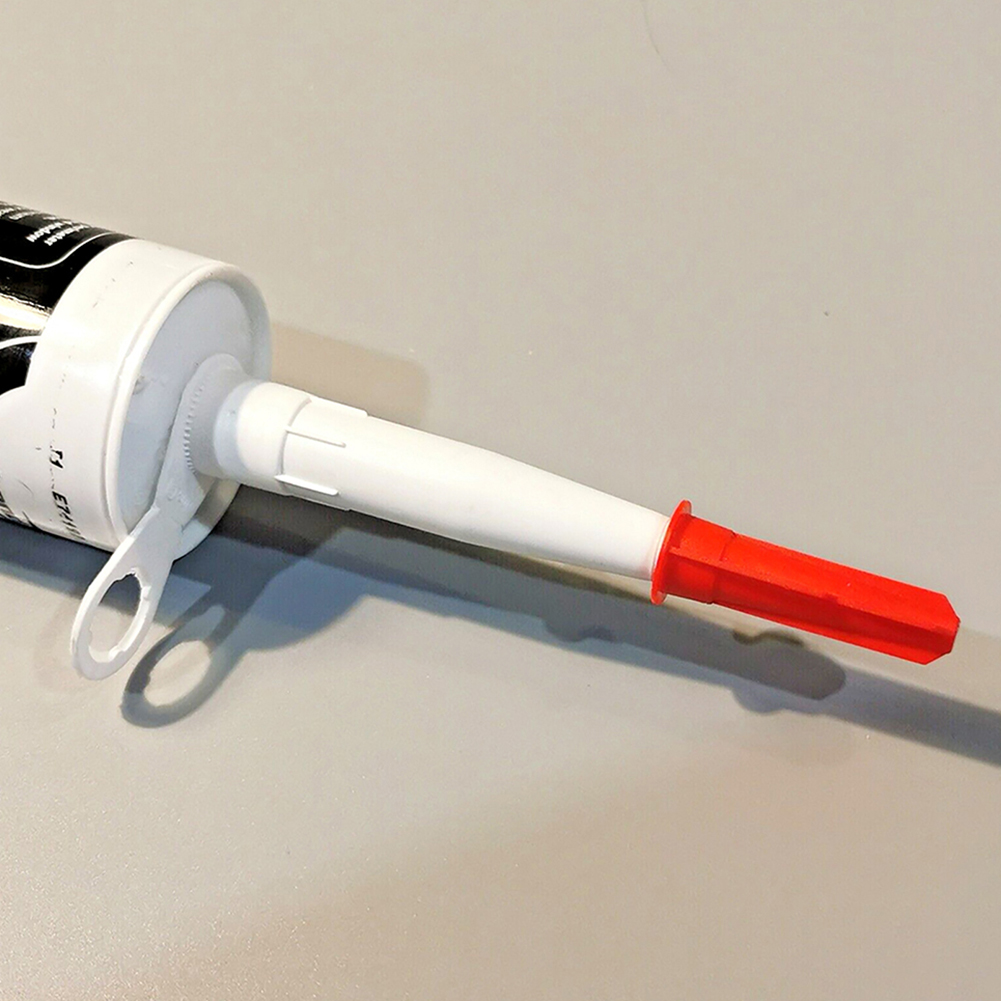 30pcs Silicone Tube Nozzle Cap Replacement Tips Caulk With Red Nozzle Cartridge Spare Silicone Sealant Home Construction Tools