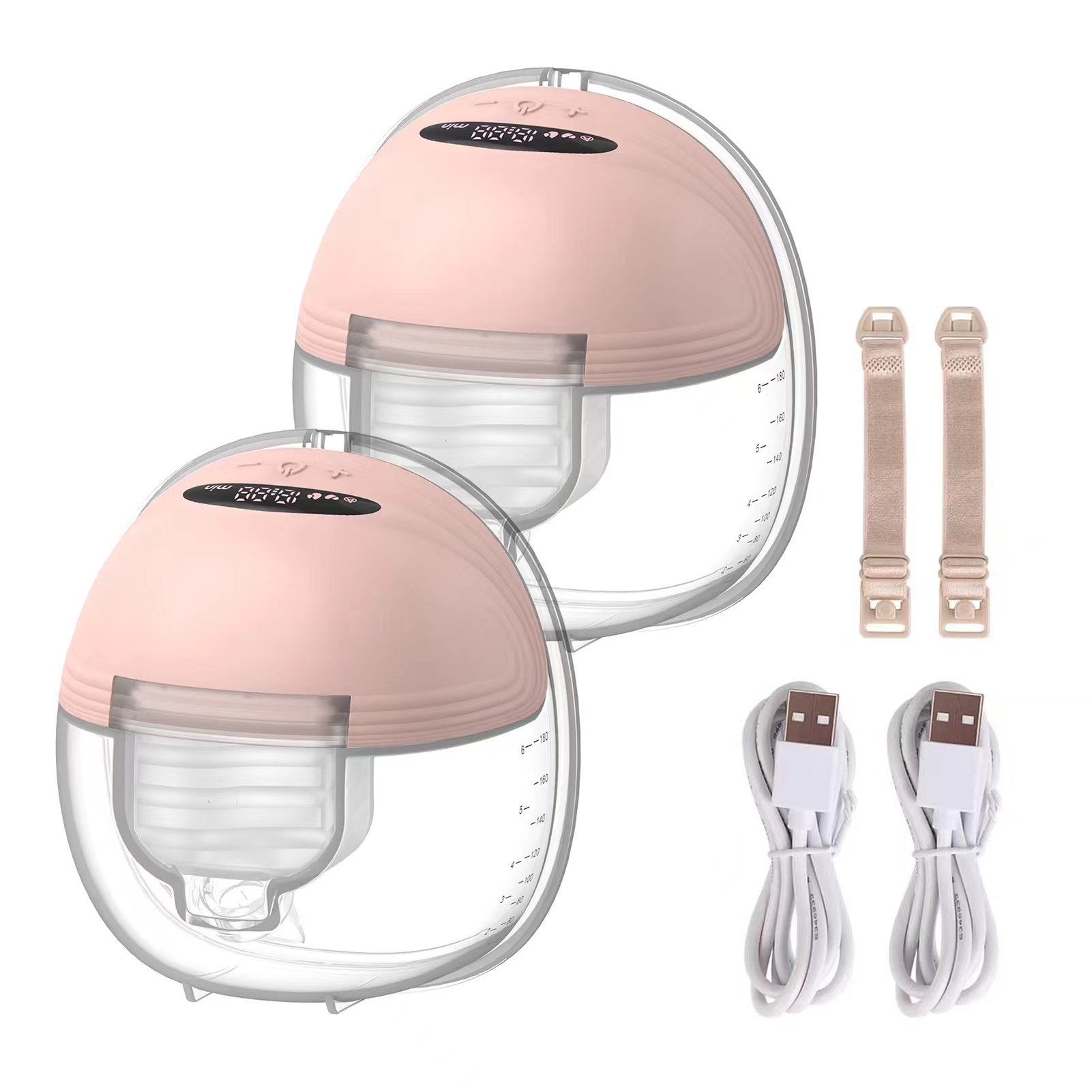 เครื่องปั๊มนมแบบสวมใส่ได้ แฮนด์ฟรีไฟฟ้าแบบพกพา เครื่องปั๊มนมแบบสวมใส่ได้ เครื่องเก็บน้ํานมให้นมบุตรปลอดสาร BPA เงียบ