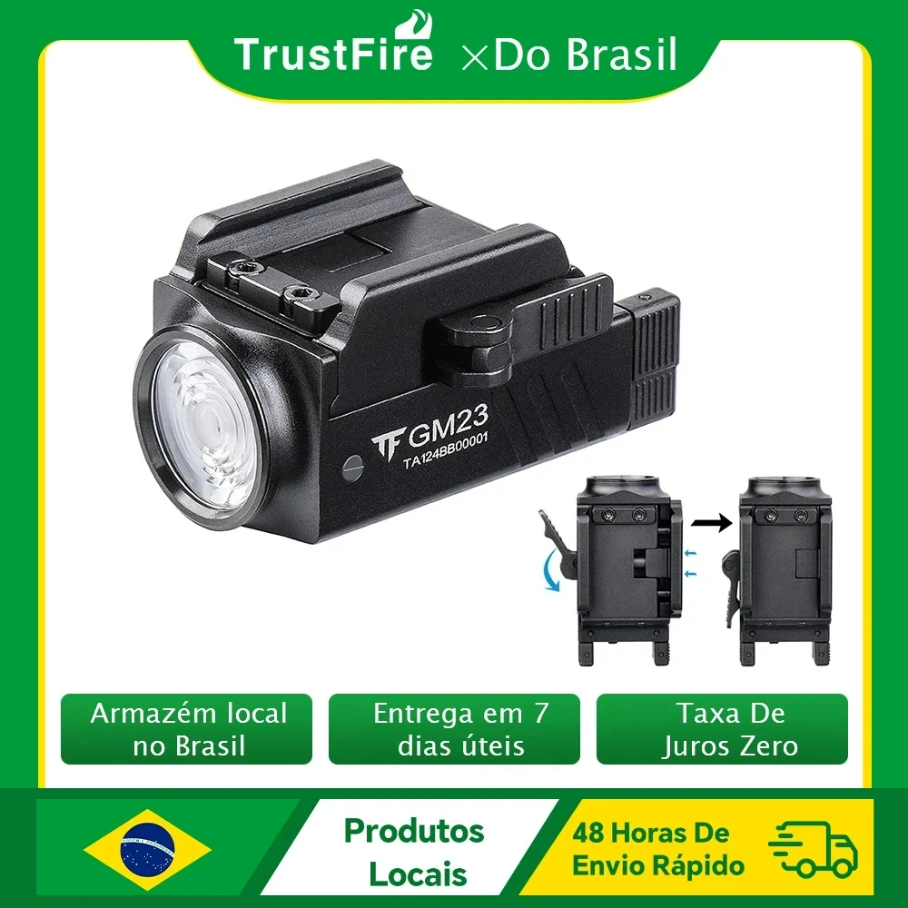 Trustfire GM23 linterna Led táctica 800LM luces de liberación rápida recargables por USB para GL y riel Picatinny de 20mm Tauru TX2