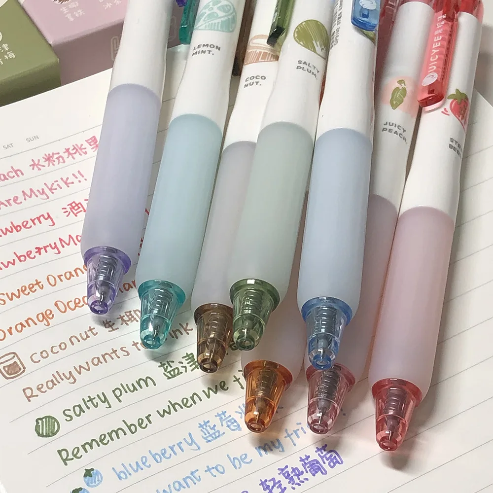 Creative 3D กลิ่นผลไม้ปากกาเจลสี 0.5 มม.เขียนโรงเรียนนักเรียน Art Drawing ปากกาสําหรับไดอารี่ Scrapbooking เครื่องเขียน