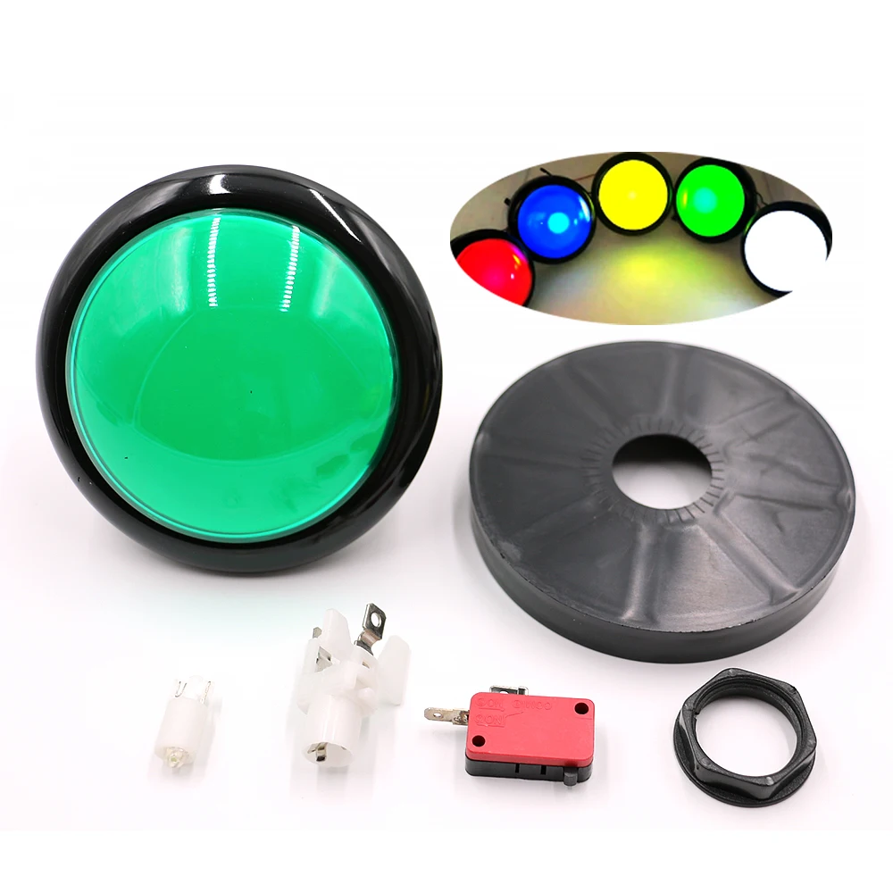 Große 100mm Licht Druckknopf beleuchtet LED Antwort schalter Schalter Video Rhythmus von Musikspiel Automaten Münze Arcade Flipper Teile