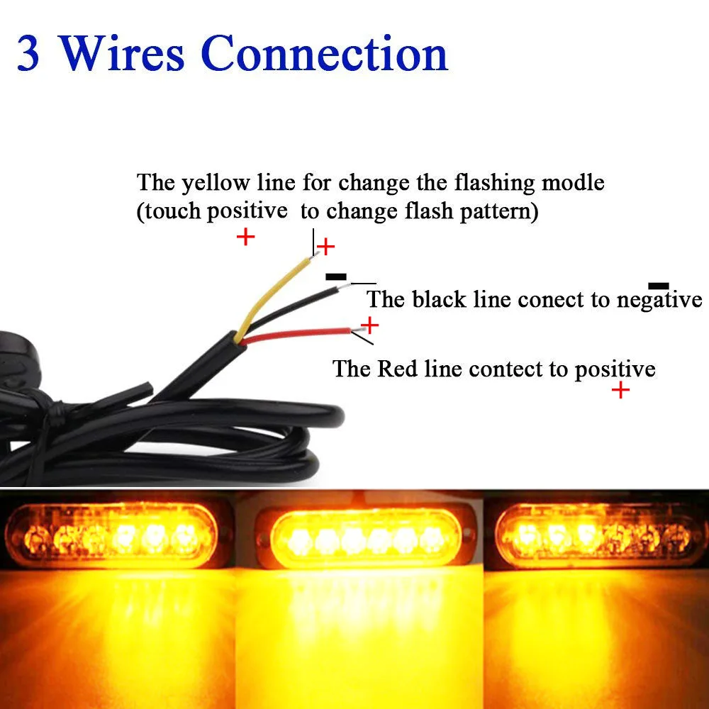 12/24V Led Knipperlicht waarschuwing baken lamp LED Trailer verlichting vrachtwagen van motorfiets Strobe signaal lamp ultradunne baken licht