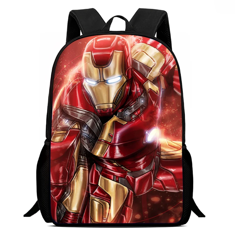 Kid School Backpack Storage Bag Iron Man  Super Hero Anime Figures Student Children's Backpack Backpacks Luggage Bags Mochila