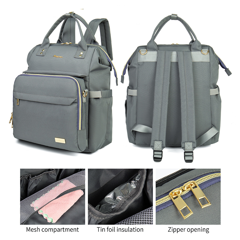 LEQUEEN 2 In 1 Folding Mommy Bag Large Capacity Mother Backpack Diaper Stroller Bags For Babies Diaper Bag Organizer Handbag