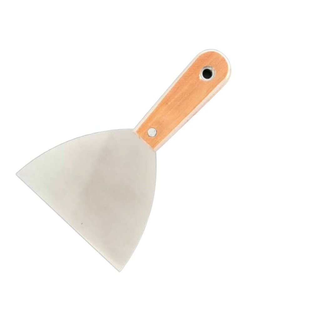 Stainless Steel Cleaning Scraper Wood Handle Surfaces Paint Tools Lay Plaster Materials Non-slip Handle Cleaning Trowel