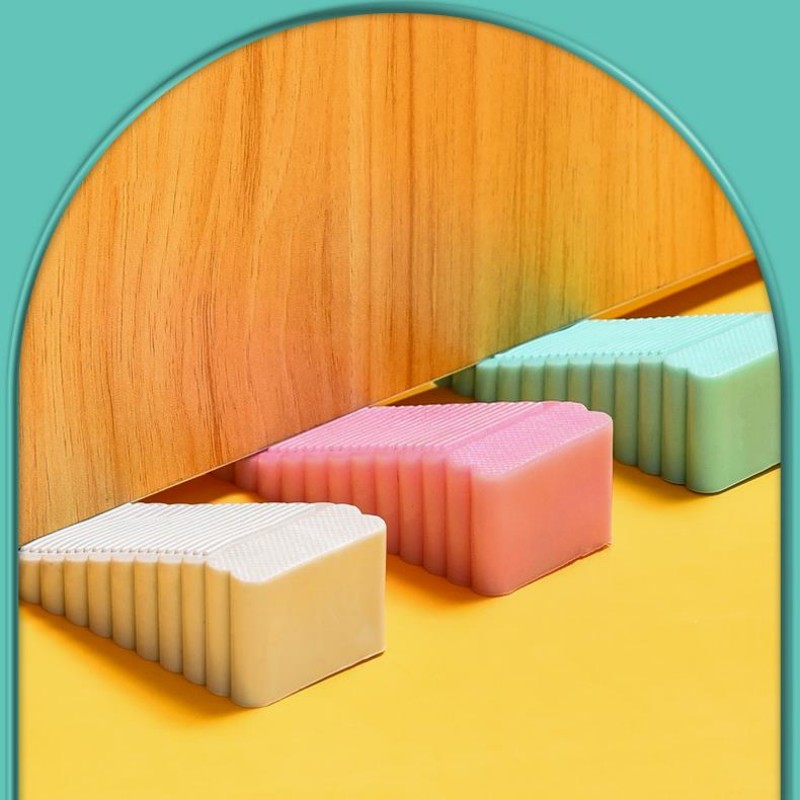 Fermaporta in silicone di sicurezza Blocco fermaporta con cuneo Fermaporta Fermaporta Porta dell'ufficio domestico Fermo posteriore Fermaporta anti-collisione