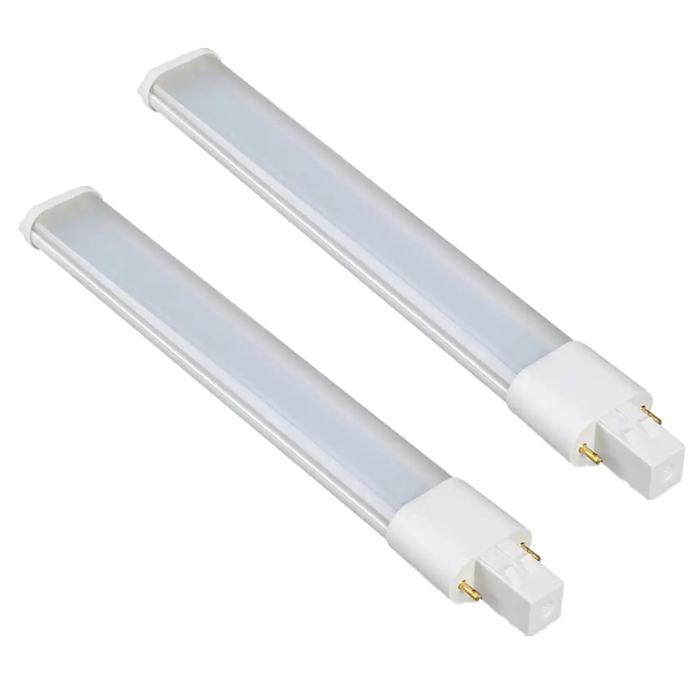 2 uds LED PL G23 GX23 3W4W5W7W bombilla enchufe lateral Horizontal Ceil CFL PL-S 7W 9W 13W lectura lámpara de escritorio de mesa reemplazo, quitar balastro
