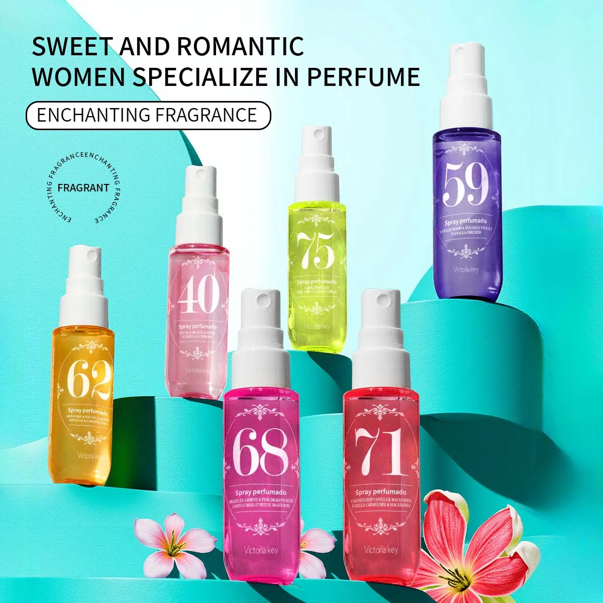 Cyfrowy perfumowany spray do ciała, długotrwały naturalny zapach, bez alkoholu, popularny brazylijski zapach z tłuczonego olejku eterycznego, 1 B