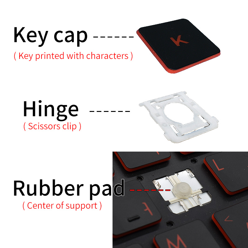 Original Replacement Keycap Key Cap Scissor Clip Hinge Air cushion Rubber pad Button For Notebook Laptop Keyboard Accessories