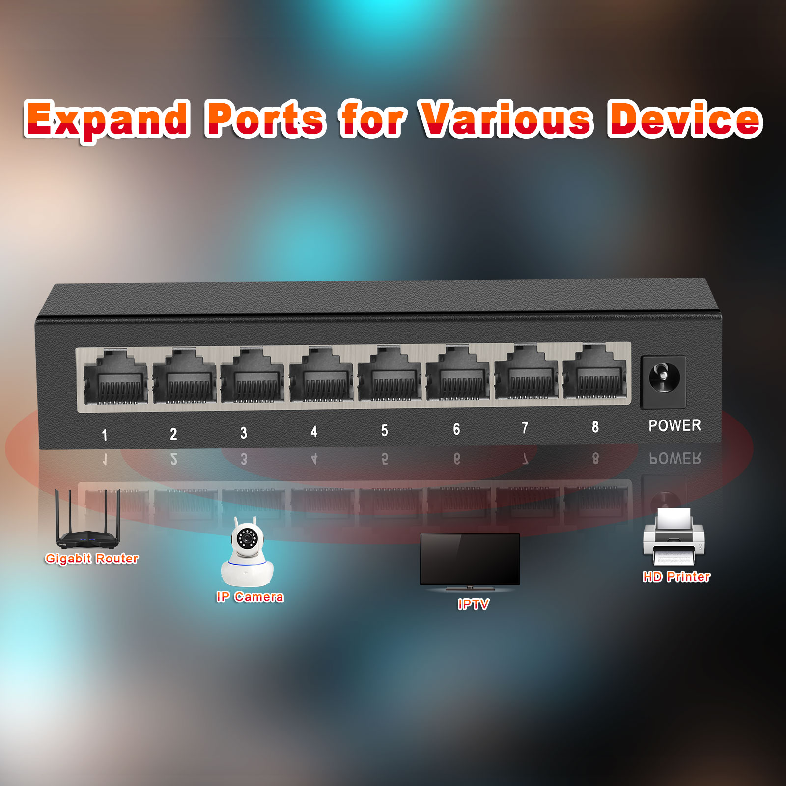 Ienron Gigabit Switch 10/8/5 Ports 1000mbps Ethermet Switch