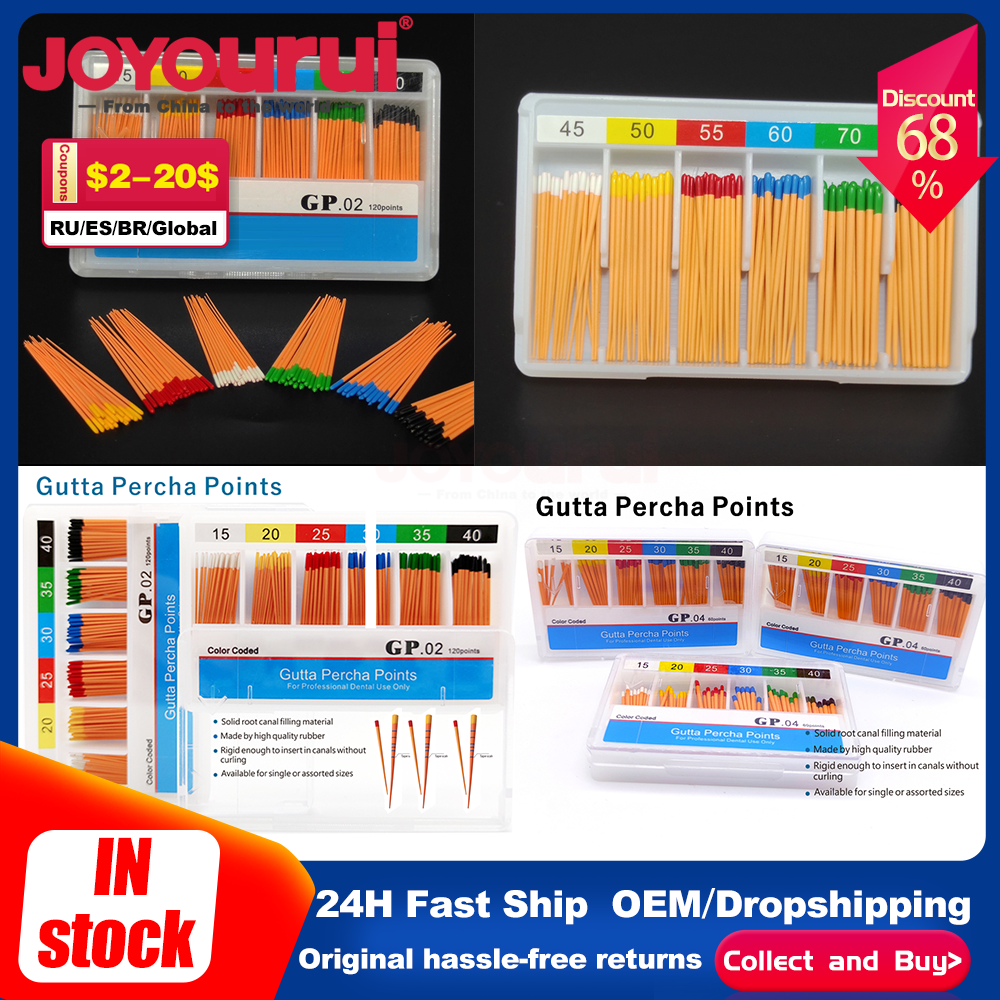 1 коробка, стоматологические впитывающие бумажные точки, эндодонтия, кончики из хлопкового волокна GP04, PP02, эндодонтия, точки Gutta Percha