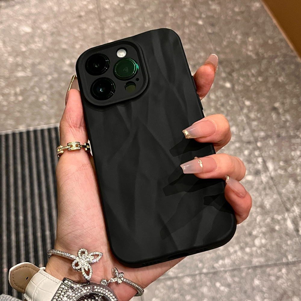 Mode Silikon Falten Falten Telefon Fall Für iPhone 14 13 12 11 15 Pro Max SE X XS XR 8 7 Plus Weiche Candy Farbe Volle Abdeckung