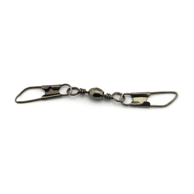 50 Uds rodamiento de bolas barril giratorio anillo sólido doble un enclavamiento Snap conector de Pesca con Pin accesorios de Pesca Pesca